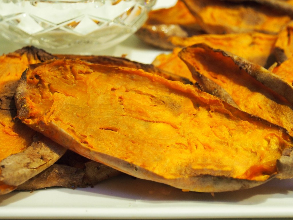 roasted sweet potato skins