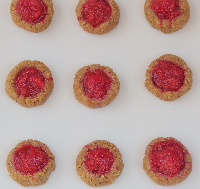 raspberry chia jam drop cookie