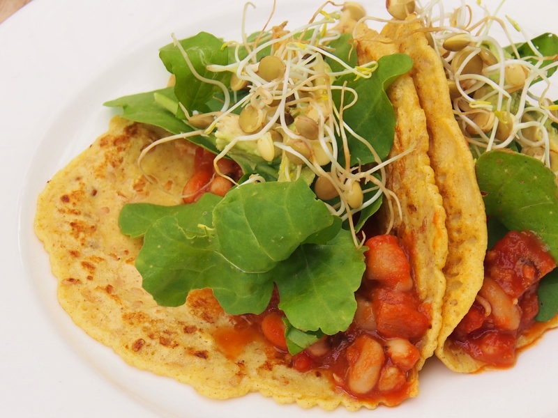 chickpea and linseed wraps