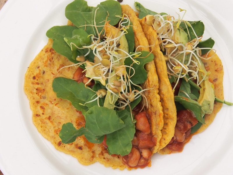 chickpea and linseed wraps