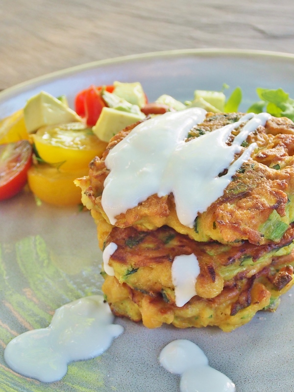 zucchini and chickpea fritters