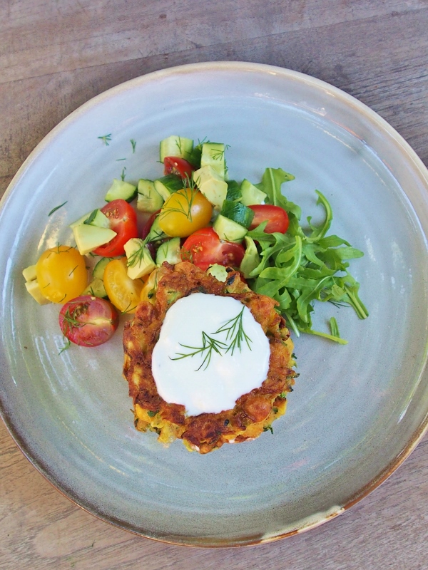 zucchini and chickpea fritters