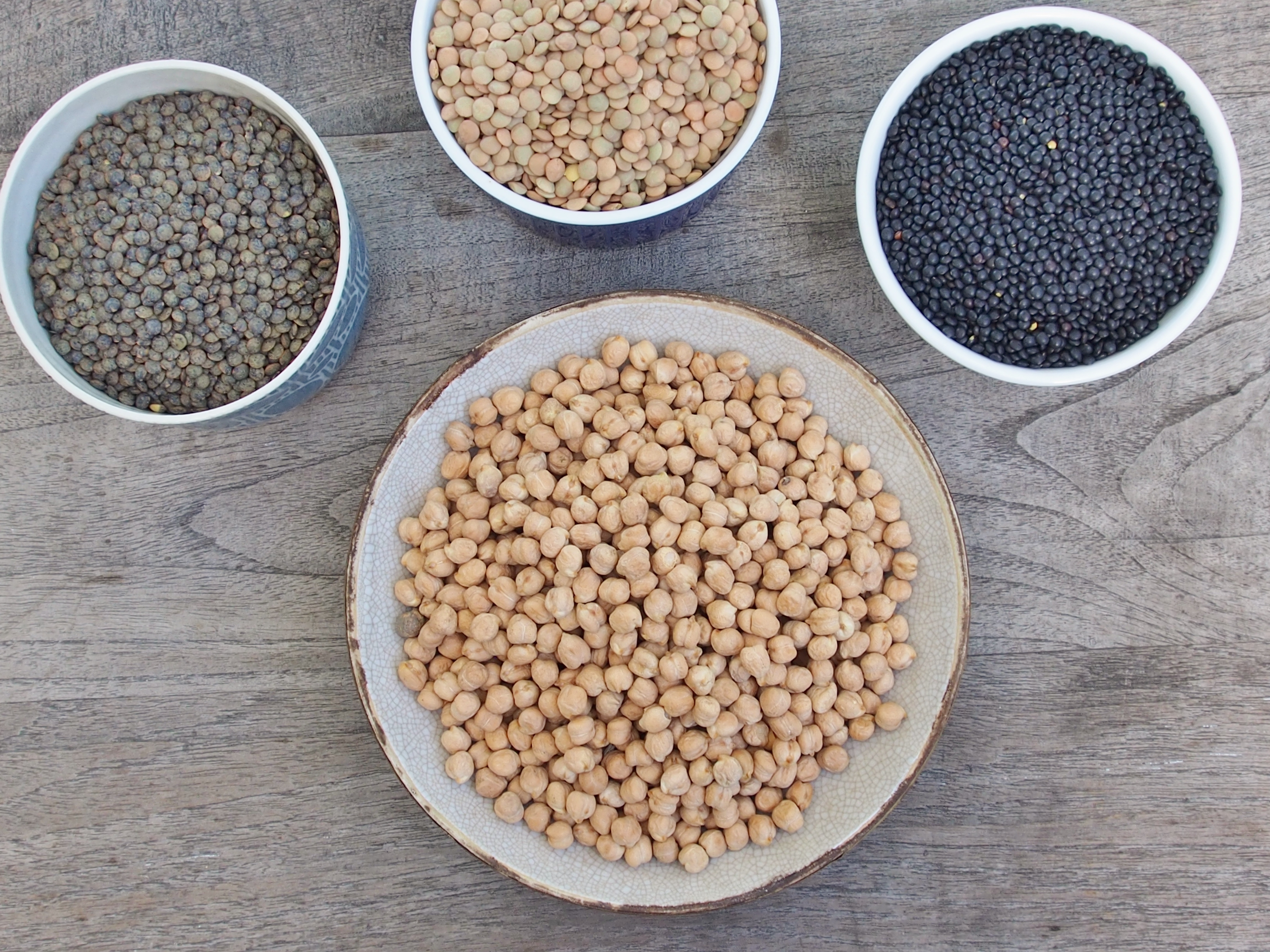 chickpeas and lentils