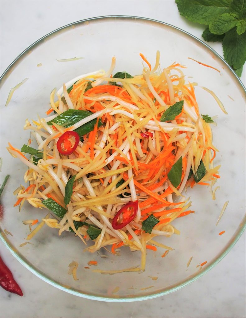 Green Papaya Salad | Healthy Home Cafe