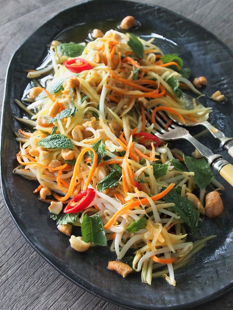 Green Papaya Salad | Healthy Home Cafe