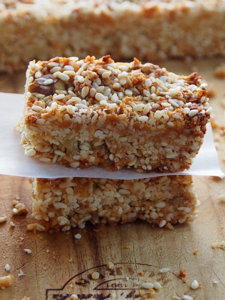 Sesame and Nut Protein Bars Healthy Home Cafe