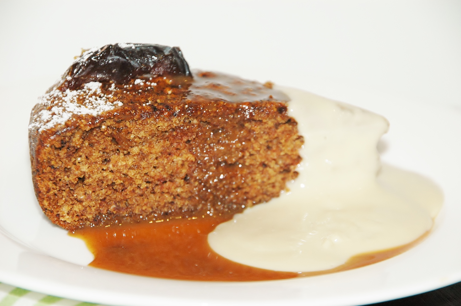 Spiced Sticky Toffee Pudding with Chai Custard Healthy Home Cafe