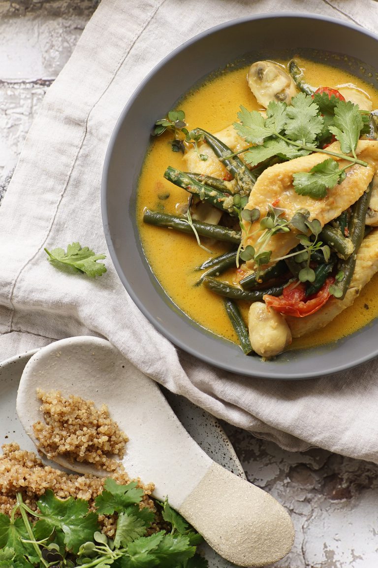 White Fish, Coconut and Green Bean Curry | Healthy Home Cafe
