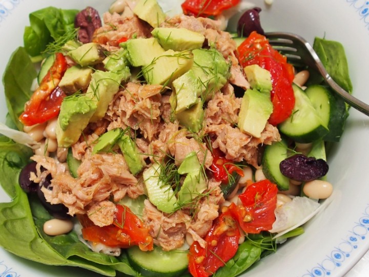 Tuna and Cannellini Bean Salad Healthy Home Cafe