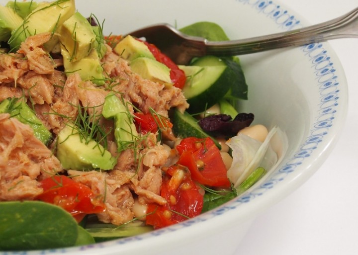 Tuna and Cannellini Bean Salad Healthy Home Cafe
