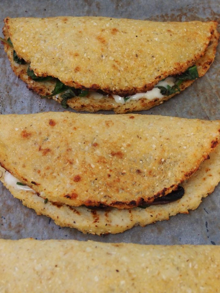 Cauliflower Calzone with Spinach, Mushrooms and Feta Healthy Home Cafe