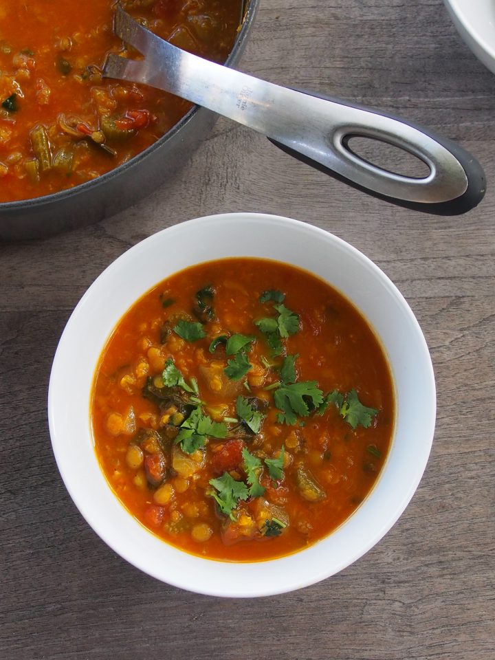 Spicy Tomato, Lentil and Chickpea Soup | Healthy Home Cafe